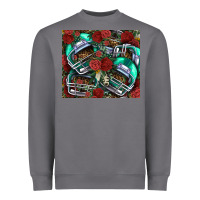 Storm floral american football  helmet Heavyweight Sweatshirt - NancyCooperArtShop