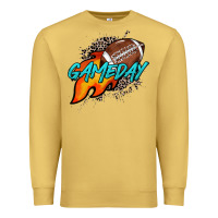Antique Gold Game day leopard fire and ball Premium Sweatshirt - HowdyJamesFarm