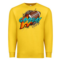 Lemon Game day leopard fire and ball Premium Sweatshirt - HowdyJamesFarm