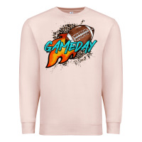 Pale Pink Game day leopard fire and ball Premium Sweatshirt - HowdyJamesFarm