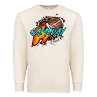 Sandshell Game day leopard fire and ball Premium Sweatshirt - HowdyJamesFarm