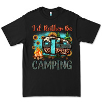 Black i'd rather be camping Premium Tee - JahusDesignShop