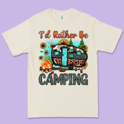 I'd Rather Be Camping Premium Tee Designed By Jahusdesignshop