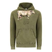 Vintage Olive charolais cattle Vintage Hoodie - LillyAllenDesigns