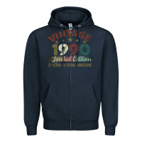 Navy Vintage 1990 Limited Edition 31 Years Of Being Awesome Zipper Hoodie - Bettercallsaul