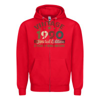 Red Vintage 1990 Limited Edition 31 Years Of Being Awesome Zipper Hoodie - Bettercallsaul