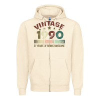 Sandshell Vintage 1990 Limited Edition 31 Years Of Being Awesome Zipper Hoodie - Bettercallsaul