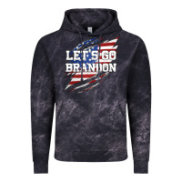 Cloud Black Let's Go Brandon Ripped Cloth with American Flag Vintage Hoodie - Jasminsmagicworld