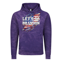 Cloud Purple Let's Go Brandon Ripped Cloth with American Flag Vintage Hoodie - Jasminsmagicworld
