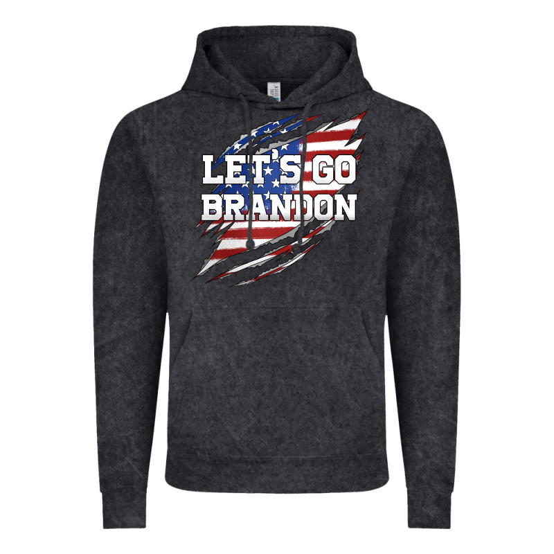 Let's Go Brandon Ripped Cloth With American Flag Vintage Hoodie by Jasminsmagicworld | Teevron