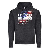 Vintage Black Let's Go Brandon Ripped Cloth with American Flag Vintage Hoodie - Jasminsmagicworld