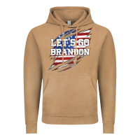 Vintage Camel Let's Go Brandon Ripped Cloth with American Flag Vintage Hoodie - Jasminsmagicworld