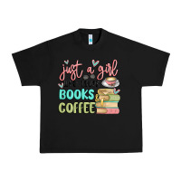 Black just a girl who loves books and coffee Urban Heavy Tee - MaliasSmallBusiness