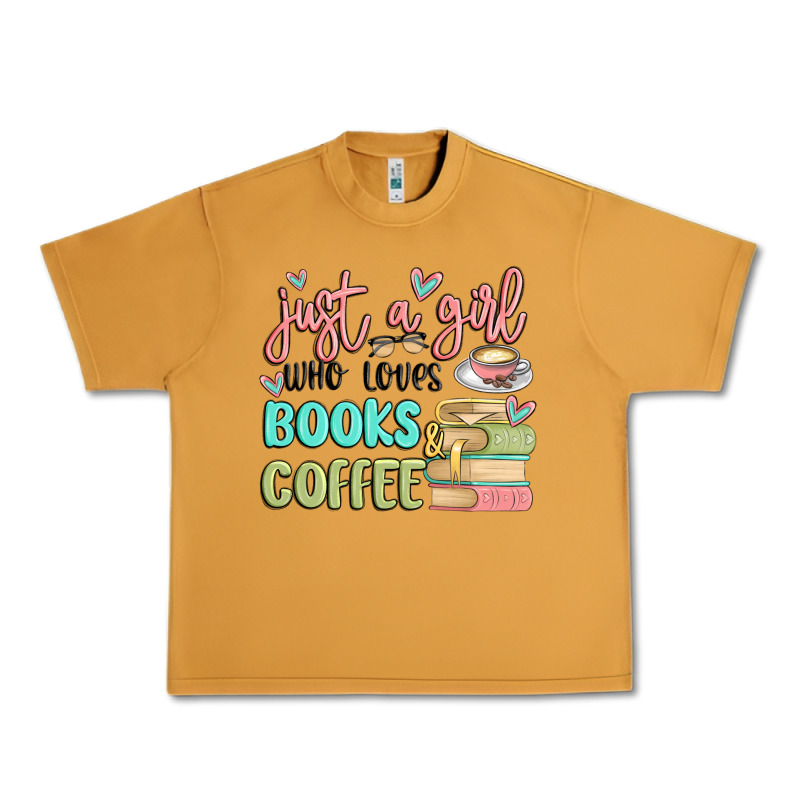 Just A Girl Who Loves Books And Coffee Urban Heavy Tee by MaliasSmallBusiness | Teevron