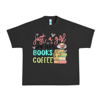 Pigment Black just a girl who loves books and coffee Urban Heavy Tee - MaliasSmallBusiness