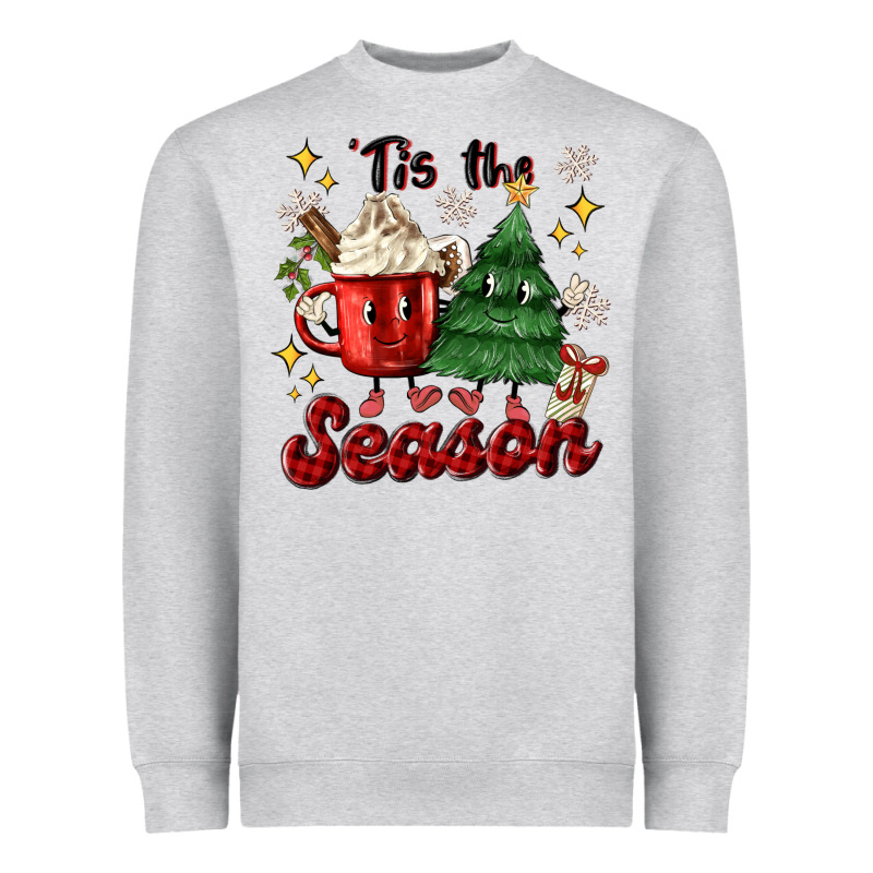 'tis The Season With Christmas Tree And Hot Cocoa Heavyweight Sweatshirt by MaliasSmallBusiness | Teevron
