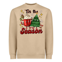 Mushroom 'tis the season with christmas tree and hot cocoa Heavyweight Sweatshirt - MaliasSmallBusiness