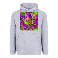 Heather Grey Mardi Gras and jester hat seamless pattern Heavyweight Hoodie - HowdyJamesFarm