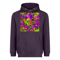 Plum Mardi Gras and jester hat seamless pattern Heavyweight Hoodie - HowdyJamesFarm