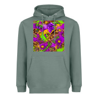 Sage Mardi Gras and jester hat seamless pattern Heavyweight Hoodie - HowdyJamesFarm