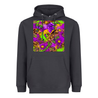 Smoke Mardi Gras and jester hat seamless pattern Heavyweight Hoodie - HowdyJamesFarm