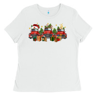 White christmas trucks Ladies Tee - FaDigitalArtStudio
