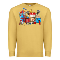Antique Gold Lacrosse coffee cups Premium Sweatshirt - HowdyJamesFarm