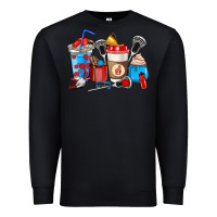 Black Lacrosse coffee cups Premium Sweatshirt - HowdyJamesFarm