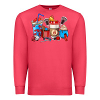 Cardinal Lacrosse coffee cups Premium Sweatshirt - HowdyJamesFarm