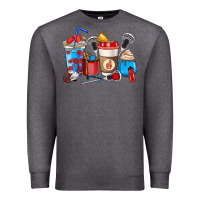 Charcoal Heather Lacrosse coffee cups Premium Sweatshirt - HowdyJamesFarm