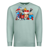 Seafoam Lacrosse coffee cups Premium Sweatshirt - HowdyJamesFarm