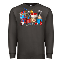 Smoke Lacrosse coffee cups Premium Sweatshirt - HowdyJamesFarm