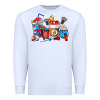 White Lacrosse coffee cups Premium Sweatshirt - HowdyJamesFarm