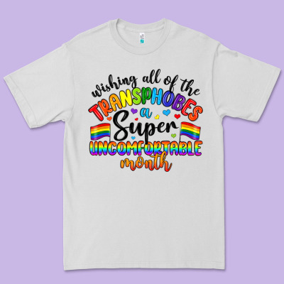 Wishing All Of The Transphobes Uncomfortable Month Premium Tee Designed By Artiststas