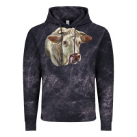 Cloud Black Charolais Cattle Face Vintage Hoodie - LillyAllenDesigns