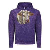 Cloud Purple Charolais Cattle Face Vintage Hoodie - LillyAllenDesigns