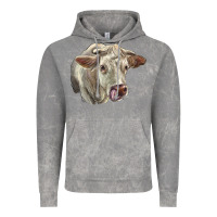 Cloud Rock Charolais Cattle Face Vintage Hoodie - LillyAllenDesigns