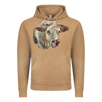 Vintage Camel Charolais Cattle Face Vintage Hoodie - LillyAllenDesigns