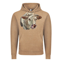 Charolais Cattle Face Vintage Hoodie | Teevron