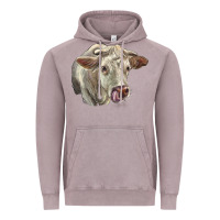 Vintage Zinc Charolais Cattle Face Vintage Hoodie - LillyAllenDesigns