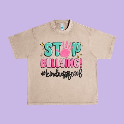Stop Bullying Kindness Is Cool Urban Heavy Tee Designed By Maliassmallbusiness