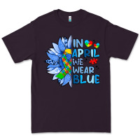 Plum in april we wear blue sunflower Premium Tee - Artiststas