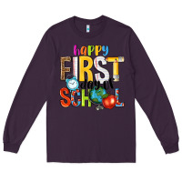 Plum happy first day of school Long Sleeve Tee - NancyCooperArtShop