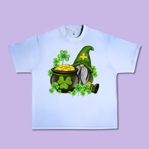 St Patricks Gnome And Pot Of Gold Urban Heavy Tee Designed By Adodesignshop