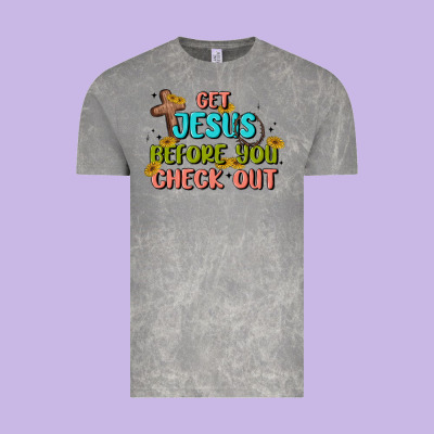 Get Jesus Before You Check Out Vintage Tee Designed By Maliassmallbusiness