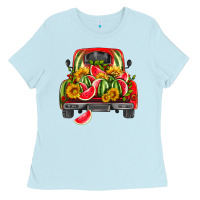 Baby Blue watermelon and truck Ladies Tee - HRA Design Shop