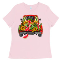 Bubblegum Pink watermelon and truck Ladies Tee - HRA Design Shop