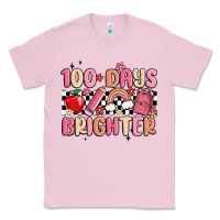 Bubblegum Pink 100 days brighter Classic Tee - MaliasSmallBusiness