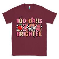 Burgundy 100 days brighter Classic Tee - MaliasSmallBusiness