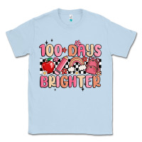 Dusty Blue 100 days brighter Classic Tee - MaliasSmallBusiness